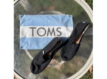 Toms - Black Flats - Youth Sz 5