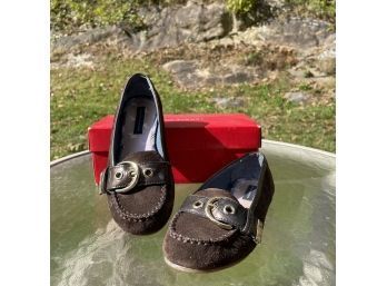 Tommy Hilfiger Kids Suede Loafer With Buckle - Sz 4?