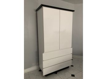 A Black And White Formica Armoire