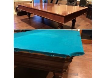 An 8 Foot Olhausen Billiards Table - With A Custom Board Room Table Cover...