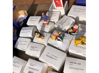 An Assortment Of 32 Disney Ornaments, Almost All In Original Boxes