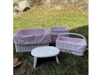 Handy Wicker Storage Baskets And A Step Stool