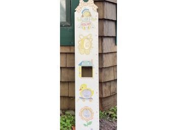 A Standing Wood Picture Frame Height Chart - Customize It With Your Own Name