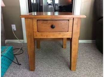 23x27x24 Wood Farm House Style End Table With Drawer