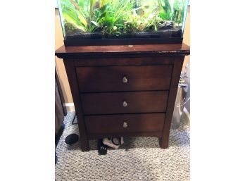 Bedside Table In Dark Stain