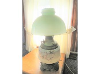 Bradley And Hubbard Dome Shade Electric Oil Table Lamp