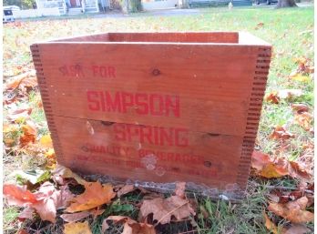 Simpson Spring Beverage Wooden Crate