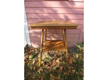 Vintage Square Oak Side Table