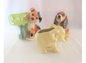 2 Dogs And An Elephant Planter Vases