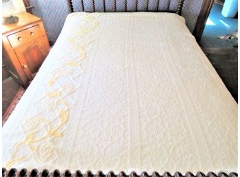 Vintage Queen Size Chenille Bedspread