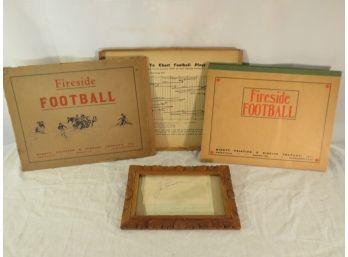 Fireside Football Playbooks And Boston Red Sox Autograph