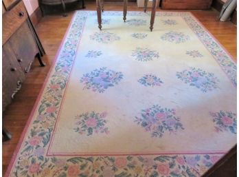 Victoria Wool Woven In Spain Room Size Pink Floral Rug