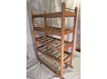 Antique Factory Shoe Rack On Wheels