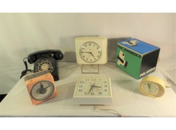 Clocks Telephone & Swinger Camera New