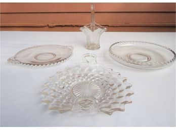 Clear Glass Serving Lot Candlewick