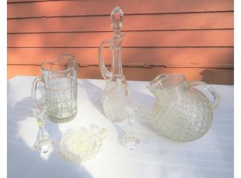 Glass Ware Decanter Orange Juice Pitcher