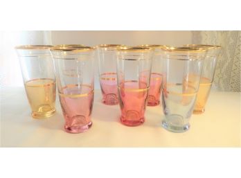 8 Colorful Tumbler Drinking Glasses