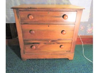 Country Cottage 3 Drawer Pine End Table