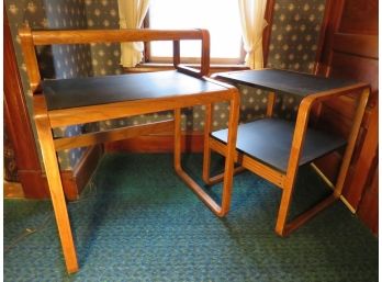 1970s Era Bentwood Formica Desk And Printing Table