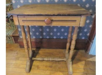 Antique Primitive Painted Cottage Side Table