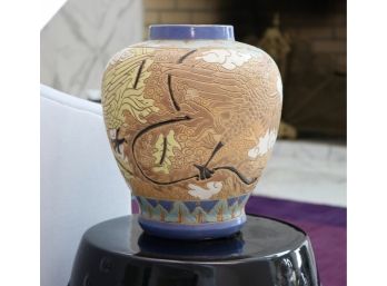 Asian Bird Themed Vase