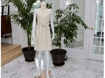 Stella McCartney Sleeveless Bonded Cotton Belted Dress/Trench Coat - Size 8 - Retail Price $1,525
