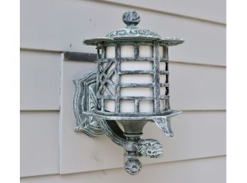 Set Of Two Hanover Wall Mount Cast Iron Outdoor Light Lanterns