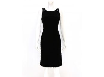 Authentic Chanel Little Black Sleeveless Dress - Size 8