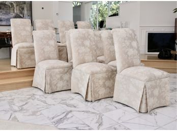 Set Of Ten Dining Room Chairs In Libra Linen