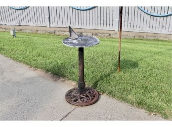 Vintage Cast Iron Sundial Maritime Table With Pedestal