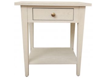 Serena & Lily Beach House One Drawer Night Stand In Driftwood (RETAIL $558)