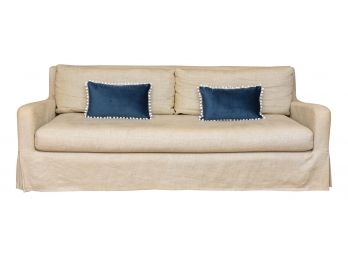 Restoration Hardware Belgian Slope Arm Slipcovered Bench-Seat Sofa