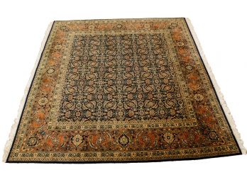 Hand Knotted Pure New Wool Pile Oriental Style Square Area Rug