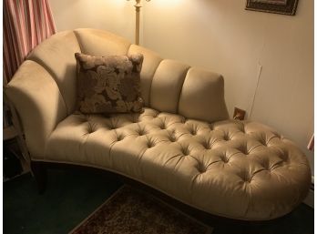 Gold Silk-look Chaise Lounge