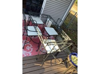 Metal Patio Set With Four Chairs