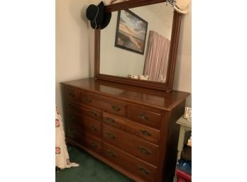 Gorgeous Cherry Dresser With Mirror