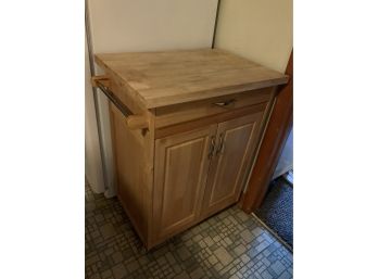 Solid Wood Rolling Kitchen Cart