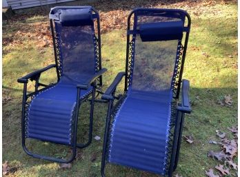 Pair Of Sling Lounge Chairs