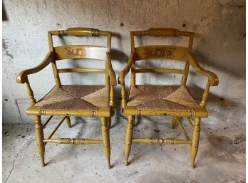 PAIR OF HITCHCOCK ARMCHAIRS