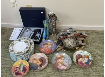 BROOKSTONE BOTTLE OPENER, VILLEROY AND BOCK PLATES, EDNA HIBEL PLATES ETC.