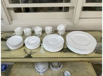 SERVICE FOR TWELVE WHITE WEDGEWOOD BONE CHINA