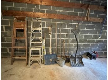 OUTDOOR LOT WITH LADDERS