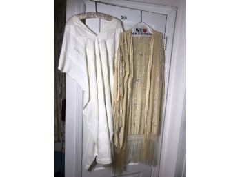 Silk Fringe Kimono  And Cotton Beach Dress