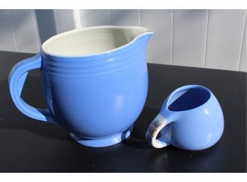 Hall Milk Pitcher And Creamer (rose Parade)