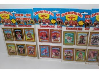 5 Packs Of Garbage Pail 'stick-on Pictures' - 6 To Each Pack