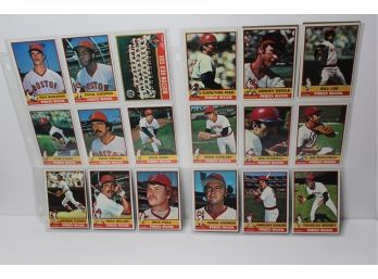 1976 Topps Boston Red Sox Group - 20 Cards