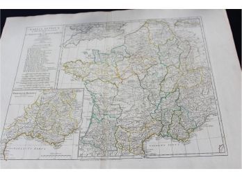 18th Century Map (1794) Gallia Antiqua - Jean Baptiste Bourguignon D'Anville