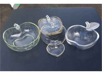 Glass Apple Bowls And Plates