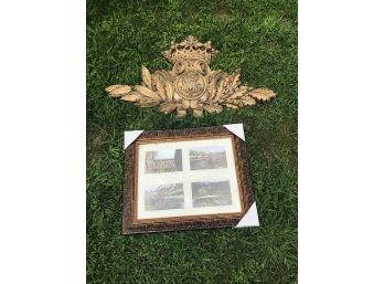 Collage Picture Frame And Gold Decor