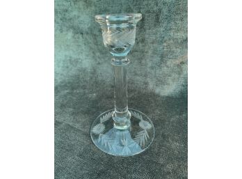 Glass Etched Candle Stick